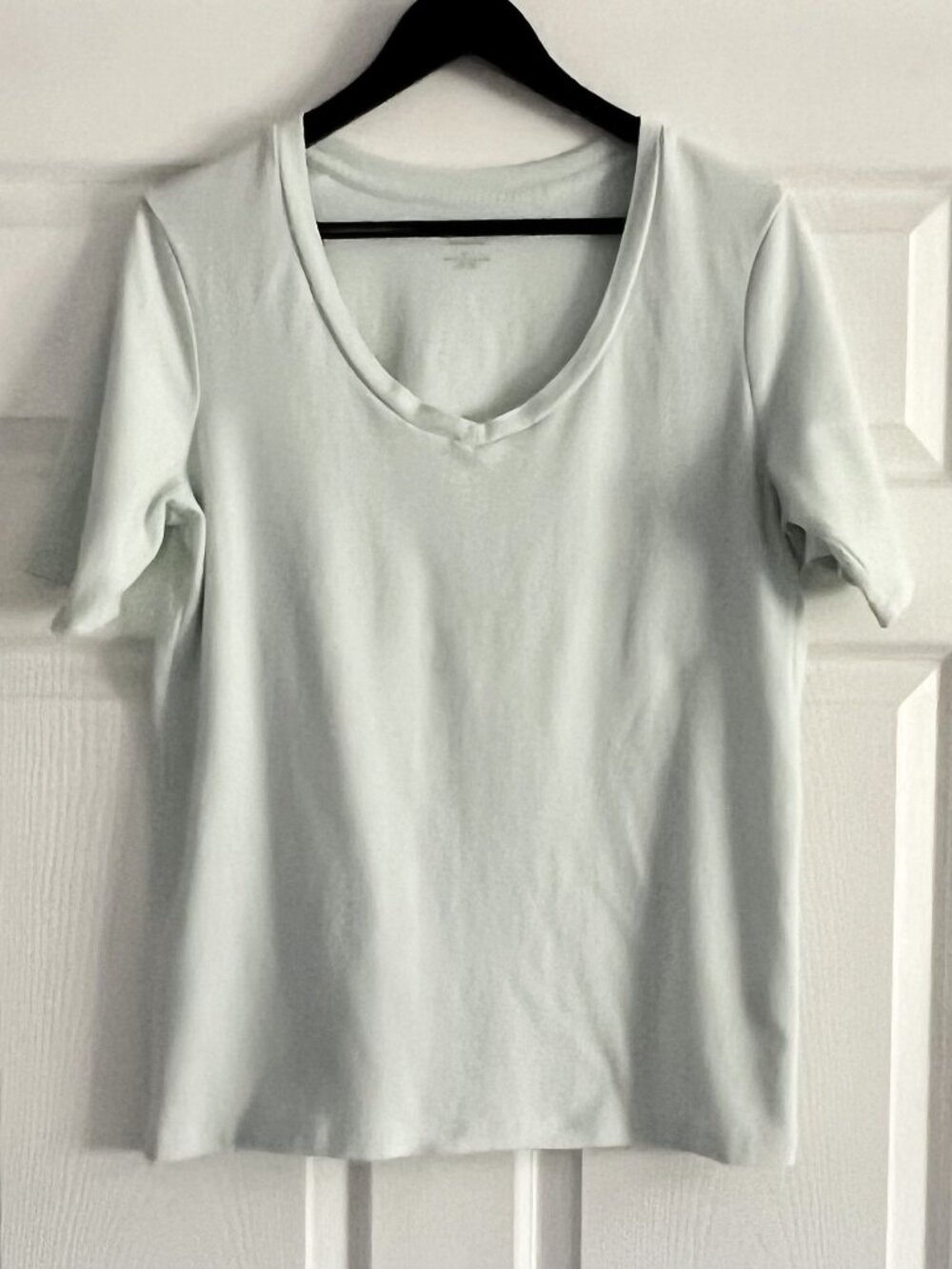 Chico's True Color Tee short sleeve light green top size 2 (L)